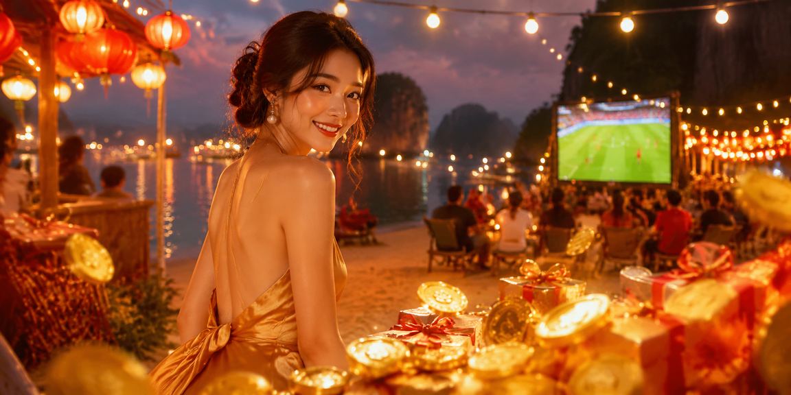 Cảnh chợ đêm Ninh Bình với người chơi theo dõi kết quả casino trực tuyến
